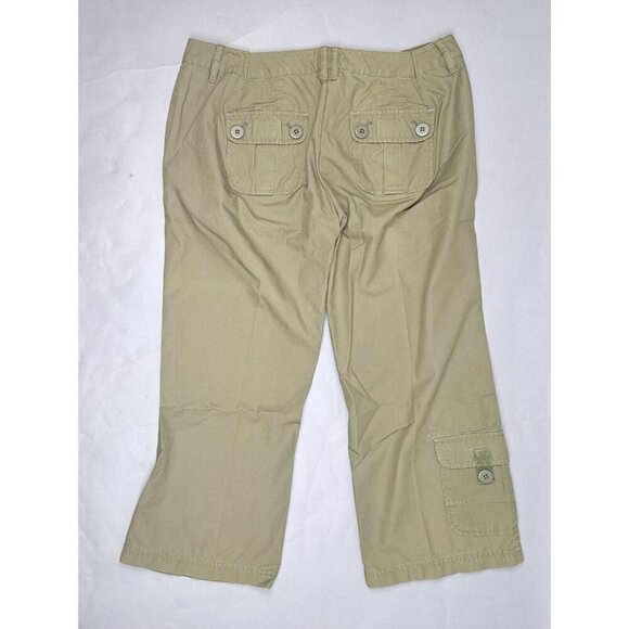 J. Jill Women's Genuine Fit Below Waist Capri Cropped Pants Sz 12 Green - Picture 9 of 11